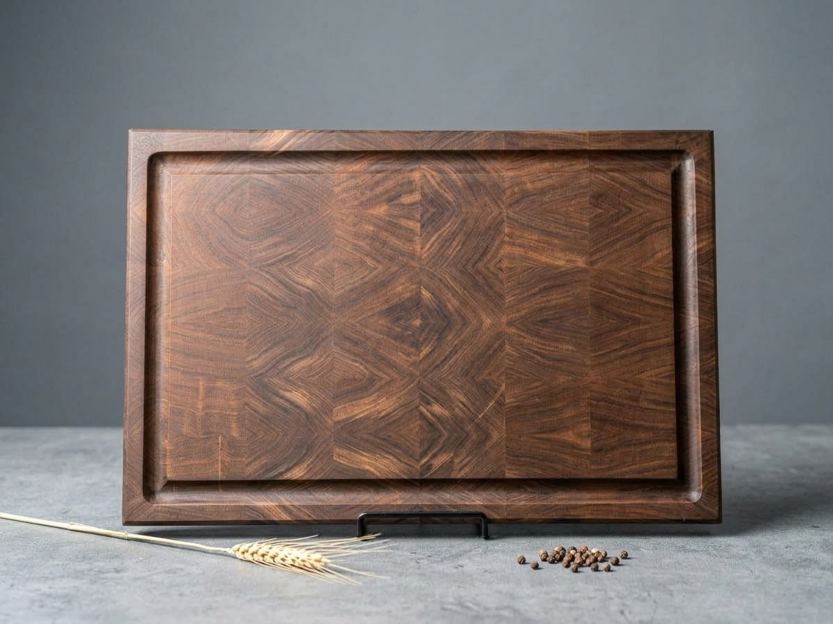 Handcrafted Black Walnut End Grain Cutting Board – 16"–20", Multiple Thicknesses