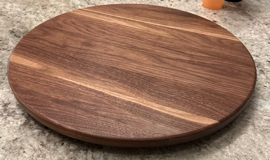 Handcrafted Black Walnut Lazy Susan – 16", 18" or 20" Diameter, Food-Safe Finish