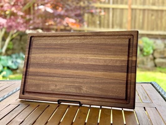 1" Thick Walnut Cutting Board — Edge Grain, Rustic & Refined