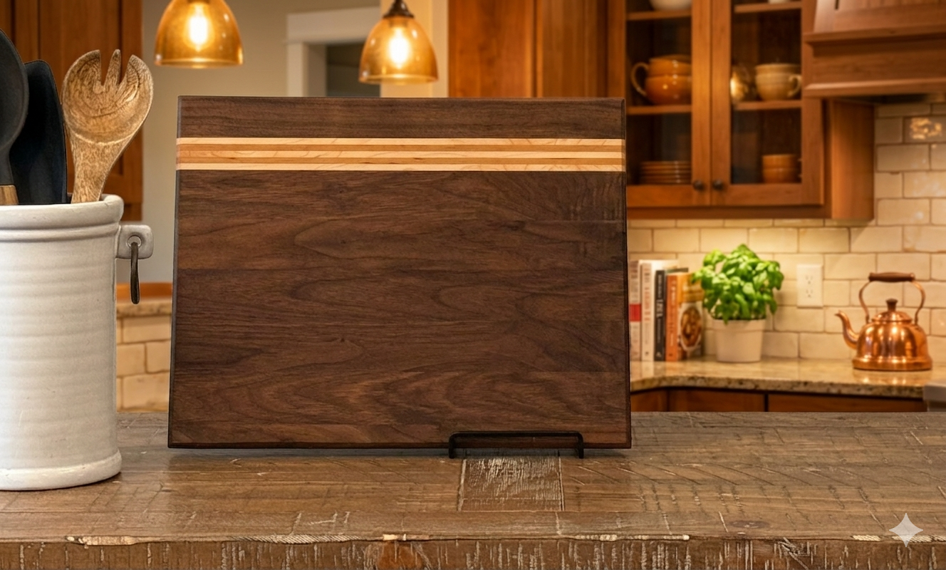 Handcrafted Walnut Edge Grain Cutting Board