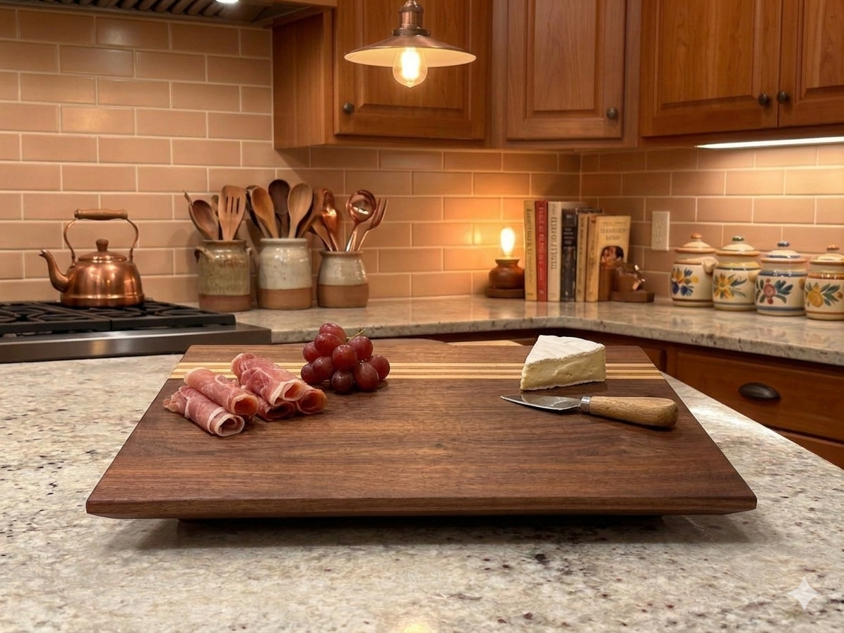 Handcrafted Walnut Edge Grain Cutting Board